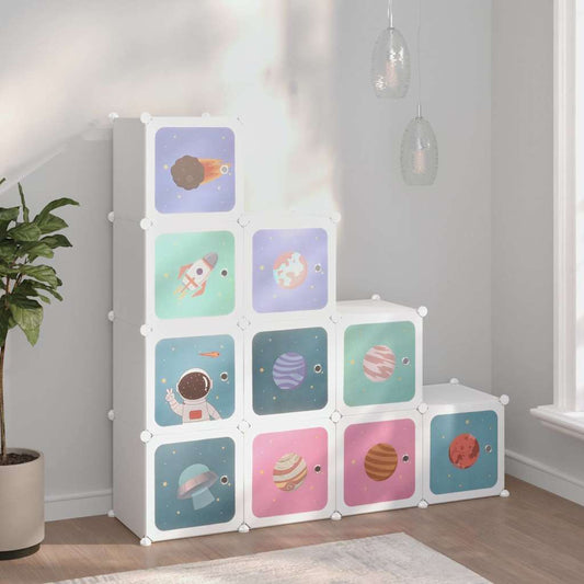 Storage Cabinet | White | PP (Polypropylene), Steel | Modular