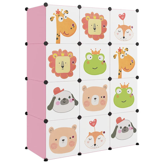 Storage Cabinet | Pink | PP (Polypropylene), Steel | Modular