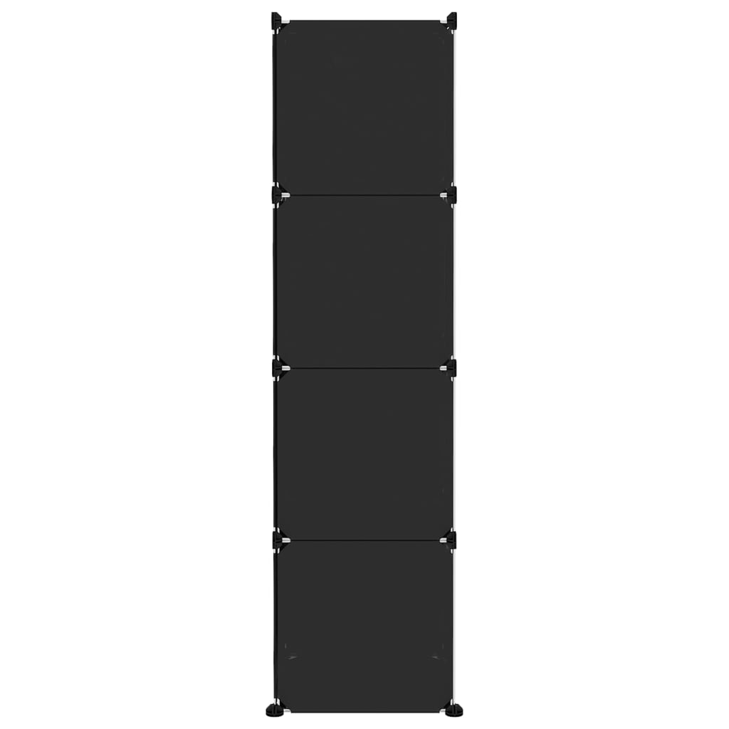Storage Cabinet | Black | Polypropylene (PP) and Steel | Large | Modular