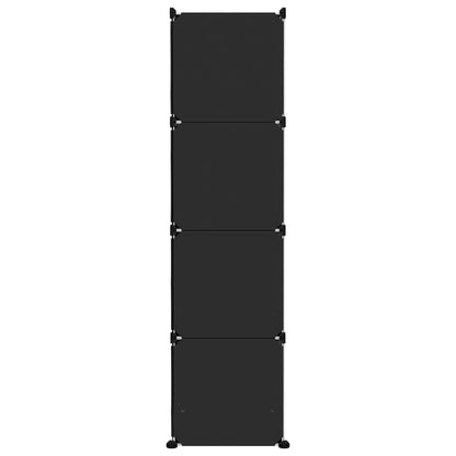 Storage Cabinet | Black | Polypropylene (PP) and Steel | Large | Modular