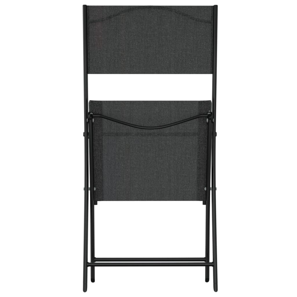 3 Piece Bistro Set Steel Black