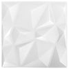 3D Wall Panels 48 pcs 50x50 cm Diamond White 12 m²