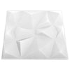 3D Wall Panels 48 pcs 50x50 cm Diamond White 12 m²