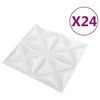 3D Wall Panels 24 pcs 50x50 cm Origami White 6 m²