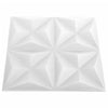 3D Wall Panels 24 pcs 50x50 cm Origami White 6 m²
