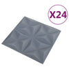 3D Wall Panels 24 pcs 50x50 cm Origami Grey 6 m²