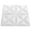 3D Wall Panels 12 pcs 50x50 cm Origami White 3 m²