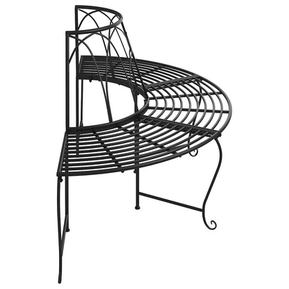 Tree Bench | Set of 2 | Black | Steel | Large | Appealing Design