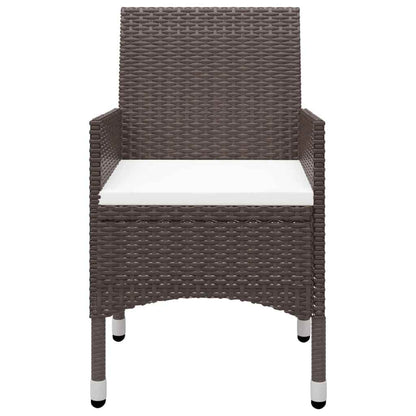 Garden Dining Set | Brown, Cream White