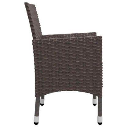 Garden Dining Set | Brown, Cream White