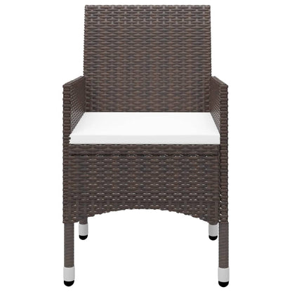 Garden Dining Set | Brown and Cream White