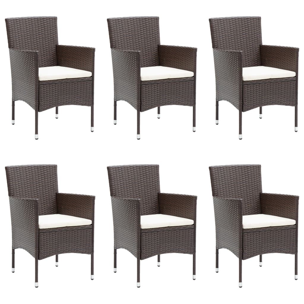Garden Dining Set | Brown, Cream White