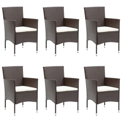 Garden Dining Set | Brown, Cream White
