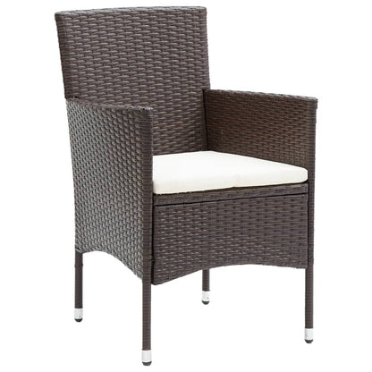 Garden Dining Set | Brown, Cream White