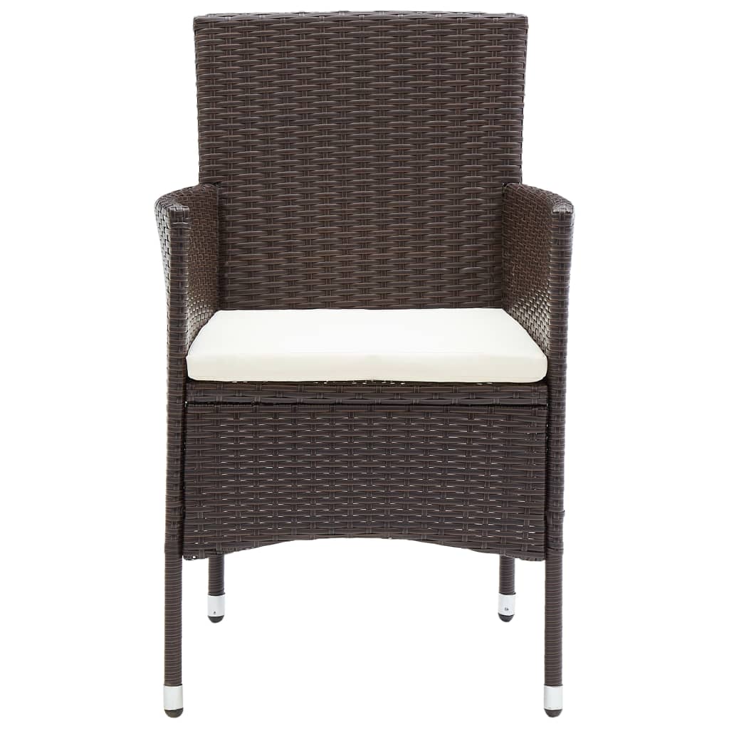 Garden Dining Set | Brown, Cream White