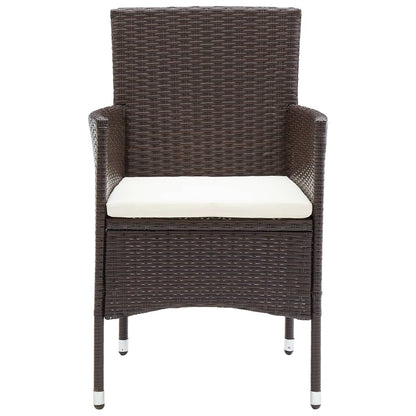Garden Dining Set | Brown, Cream White