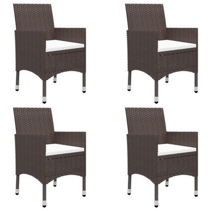 Garden Dining Set | Brown, Cream White