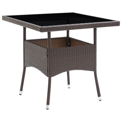 Garden Dining Set | Brown, Cream White
