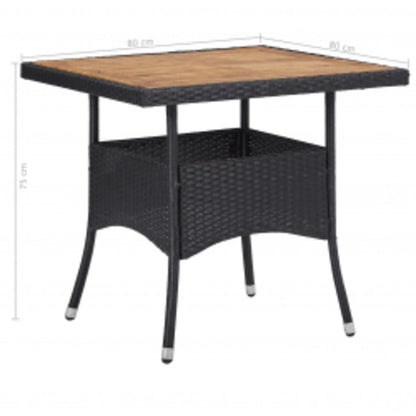 Garden Dining Set | Black, Cream White