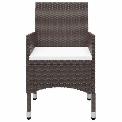 Garden Bistro Set | Brown | Poly rattan | Medium | Removable Covers