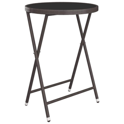 Garden Bistro Set | Brown | Poly rattan | Medium | Removable Covers