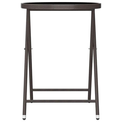 Garden Bistro Set | Brown | Poly rattan | Medium | Removable Covers