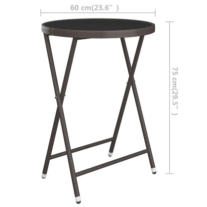 Garden Bistro Set | Brown | Poly rattan | Medium | Removable Covers