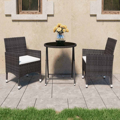 Garden Bistro Set | Brown | Poly rattan | Medium | Removable Covers