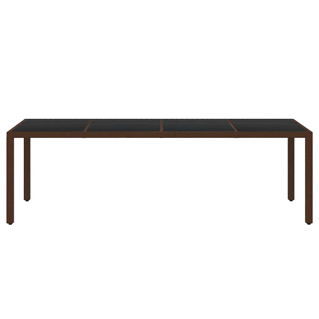 Garden Dining Set | Brown | Poly rattan | Large | Stackable
