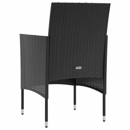 16 Piece Patio Lounge Set with Cushions Poly Rattan Black