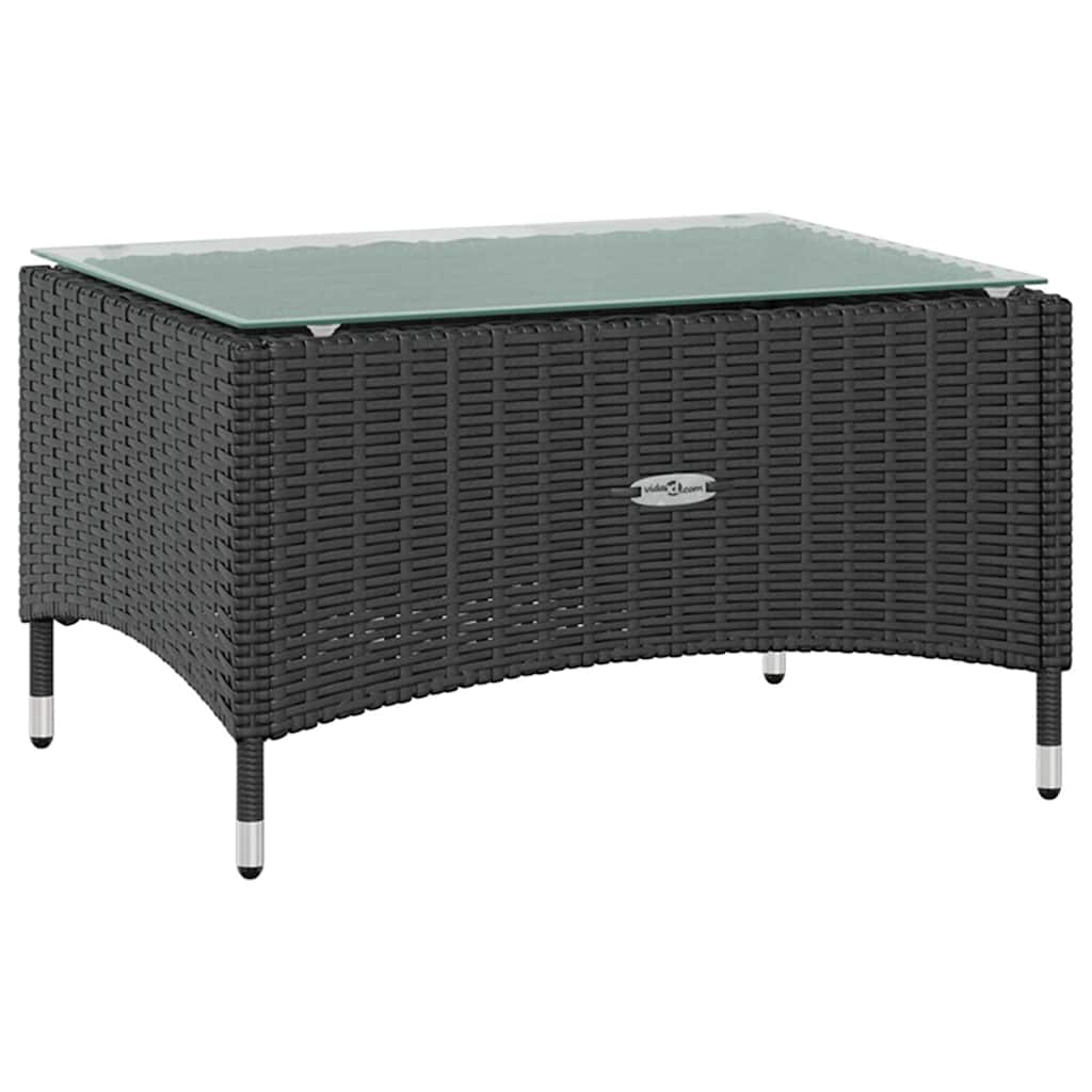 16 Piece Patio Lounge Set with Cushions Poly Rattan Black