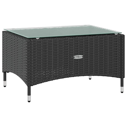 16 Piece Patio Lounge Set with Cushions Poly Rattan Black