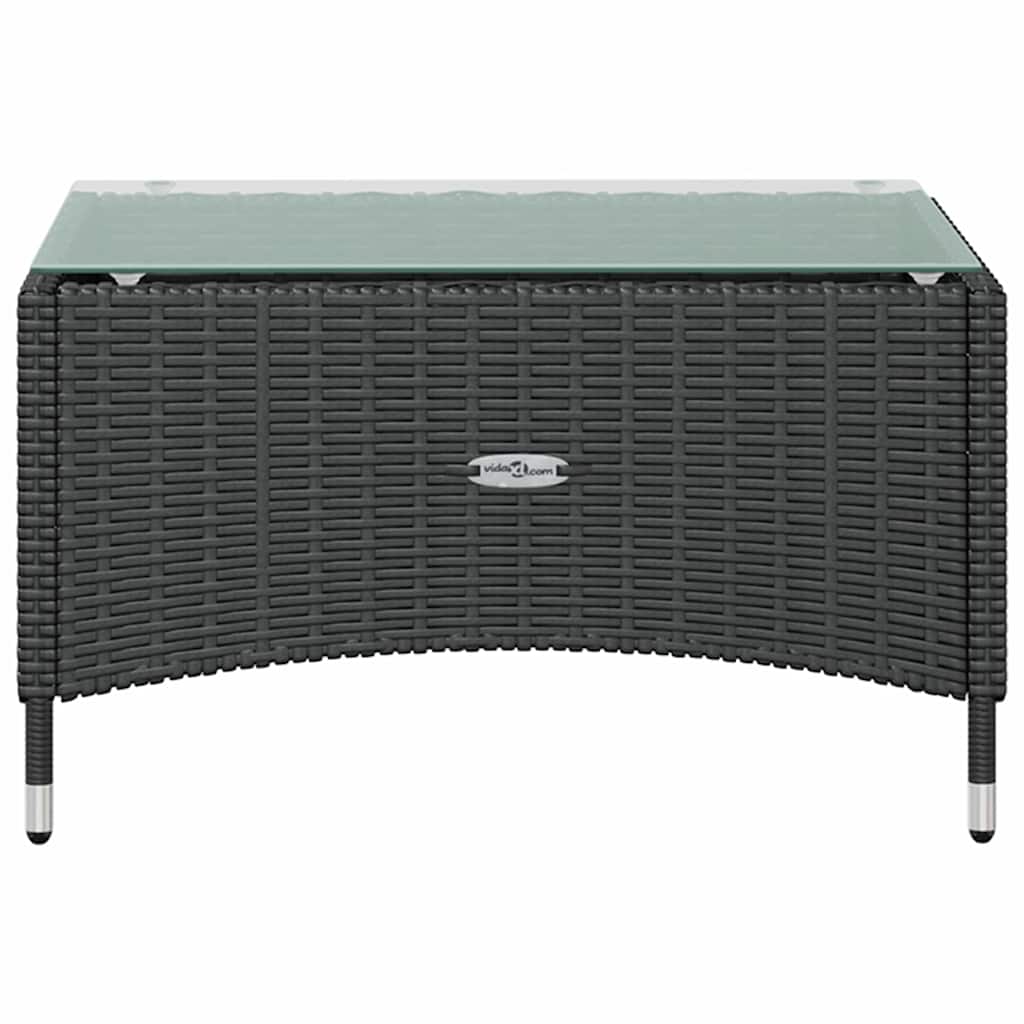 16 Piece Patio Lounge Set with Cushions Poly Rattan Black