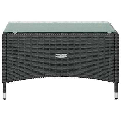 16 Piece Patio Lounge Set with Cushions Poly Rattan Black