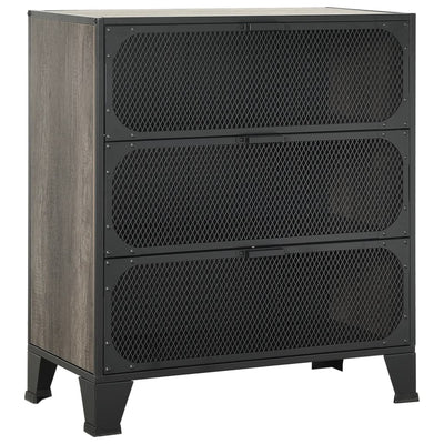 Storage Cabinets 2 pcs Grey 72x36x82 cm Metal and MDF
