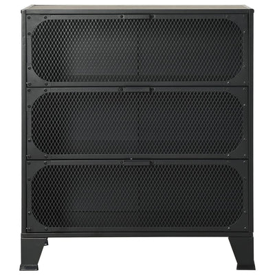 Storage Cabinets 2 pcs Grey 72x36x82 cm Metal and MDF