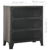 Storage Cabinets 2 pcs Grey 72x36x82 cm Metal and MDF