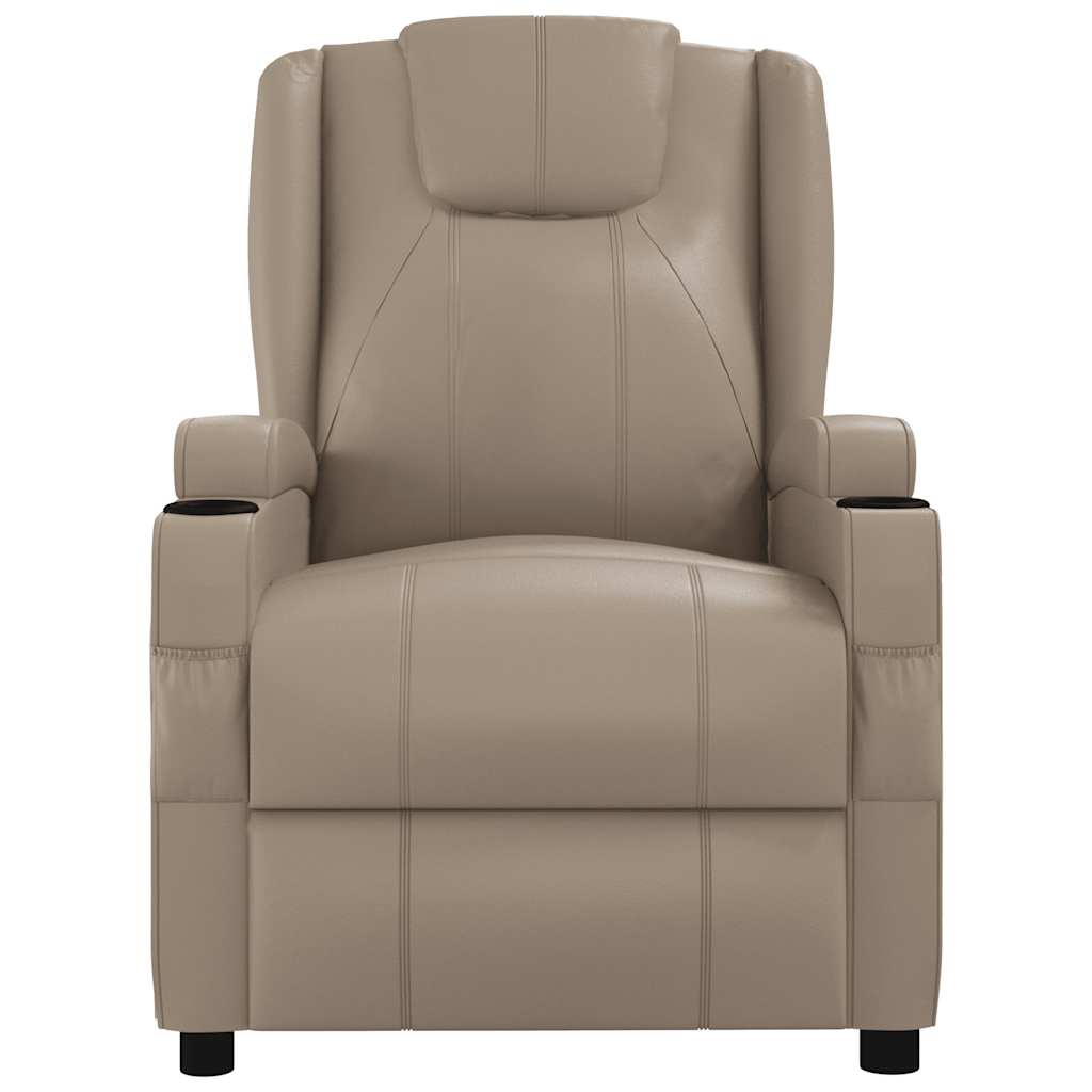 Recliner Chair Cappuccino Faux Leather