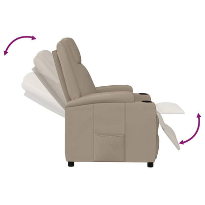 Recliner Chair Cappuccino Faux Leather