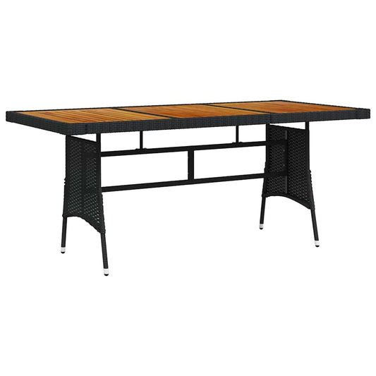 Garden Table | Black | Solid acacia wood | Medium | Durable