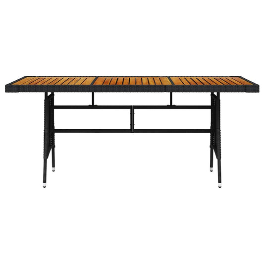 Garden Table | Black | Solid acacia wood | Medium | Durable
