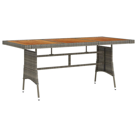 Garden Table | Grey | Solid acacia wood | 160 cm x 70 cm x 72 cm