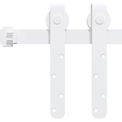 Mini Sliding Cabinet Door Kit Carbon Steel White 183 cm