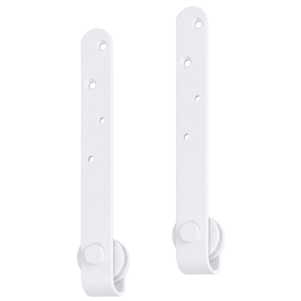 Mini Sliding Cabinet Door Kit Carbon Steel White 183 cm