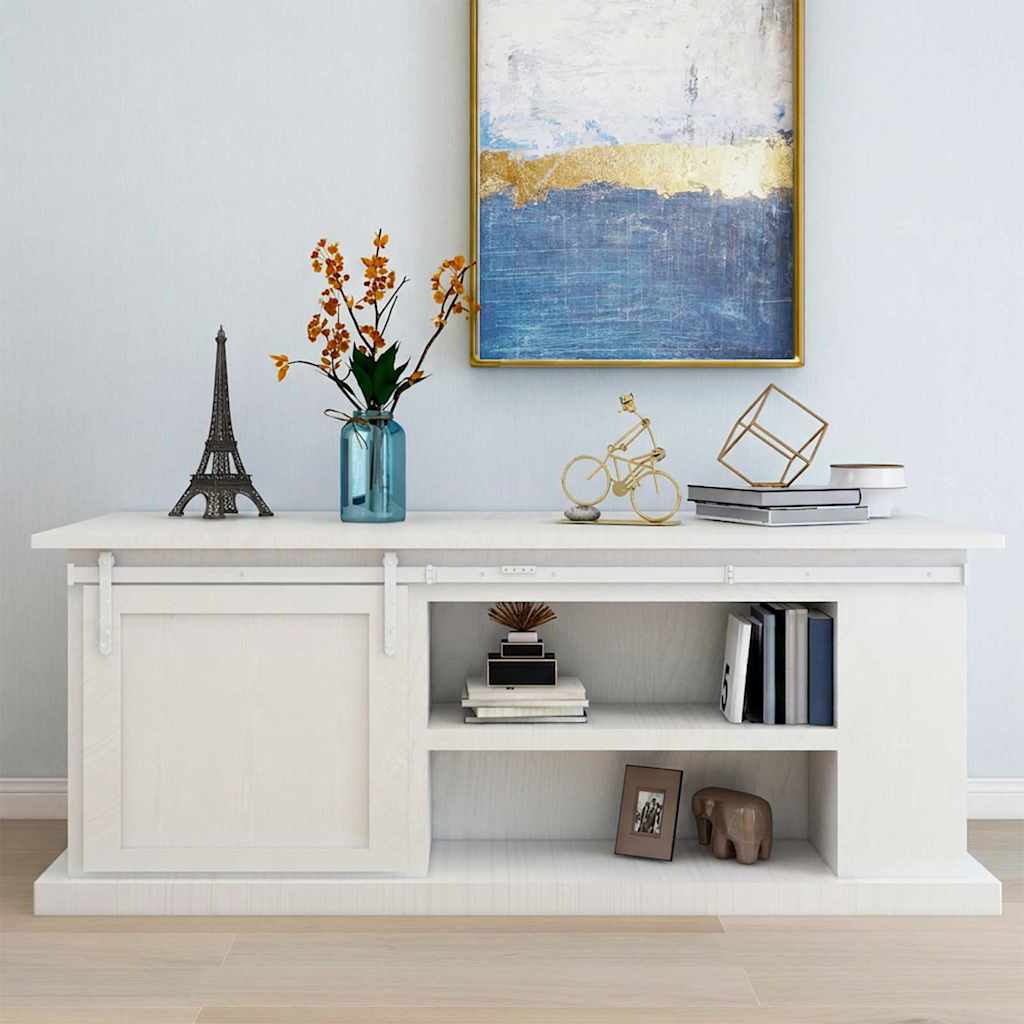 Mini Sliding Cabinet Door Kit Carbon Steel White 200 cm