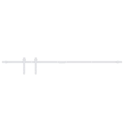 Mini Sliding Cabinet Door Kit Carbon Steel White 152 cm