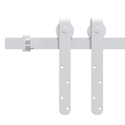 Mini Sliding Cabinet Door Kit Carbon Steel White 152 cm