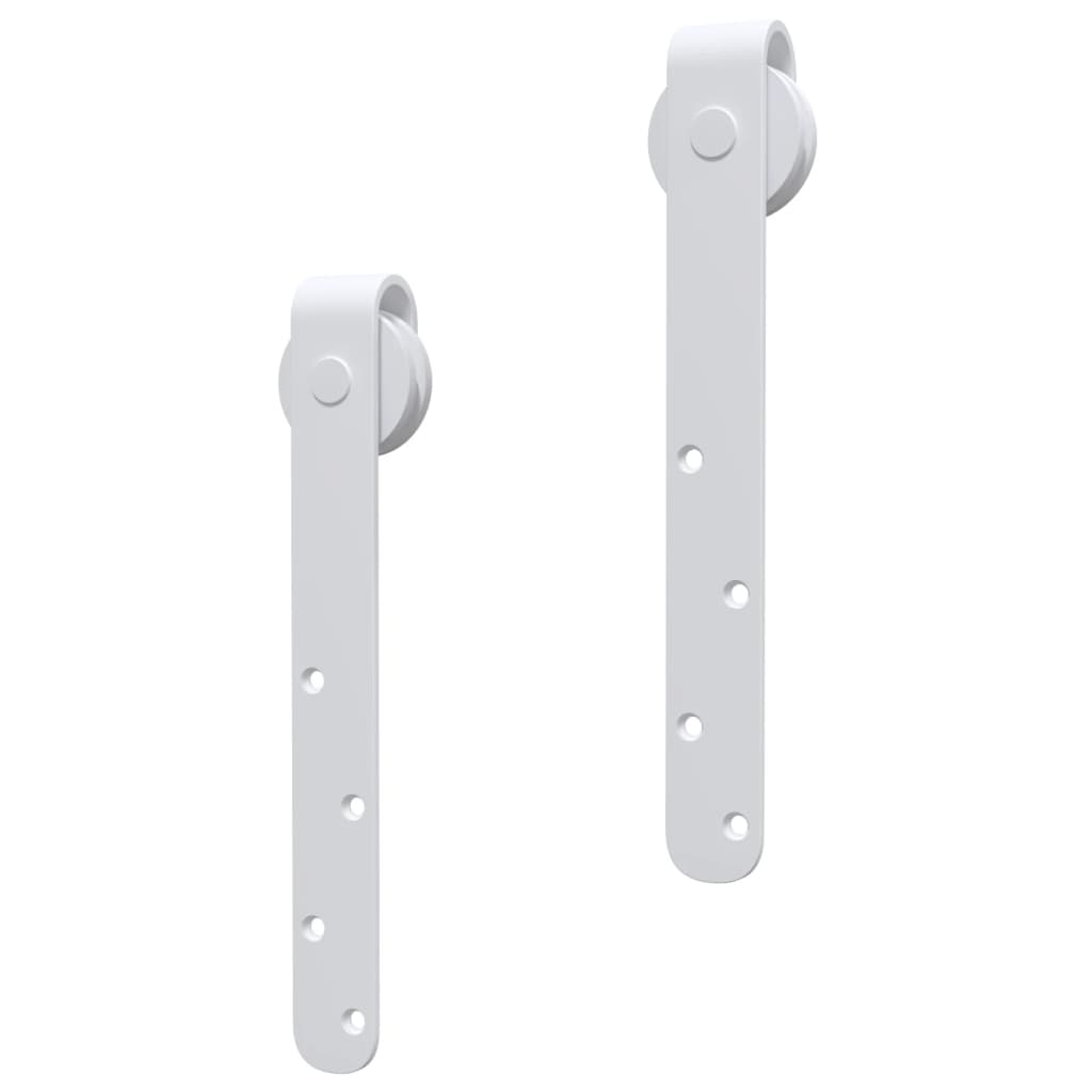 Mini Sliding Cabinet Door Kit Carbon Steel White 152 cm