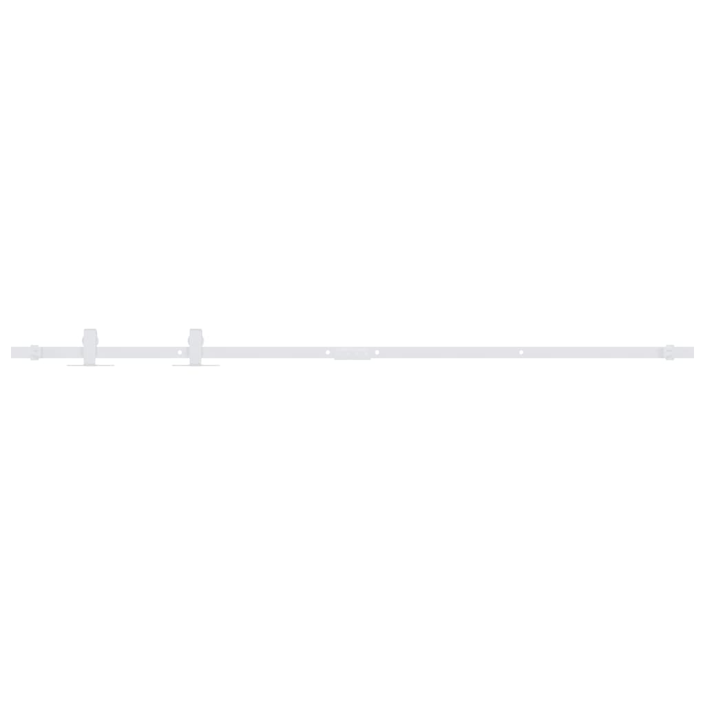 Mini Sliding Cabinet Door Kit Carbon Steel White 152 cm