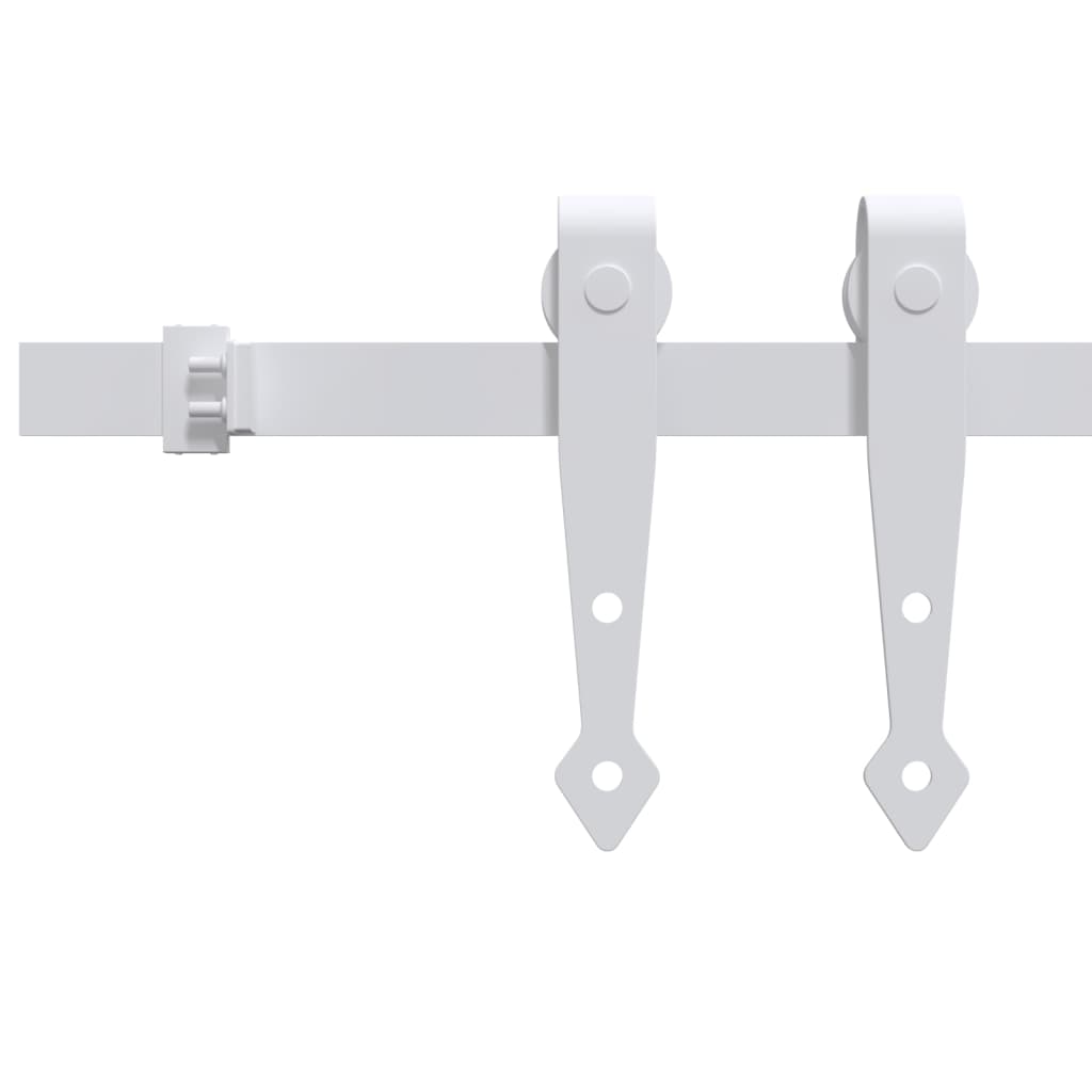 Mini Sliding Cabinet Door Kit Carbon Steel White 200 cm